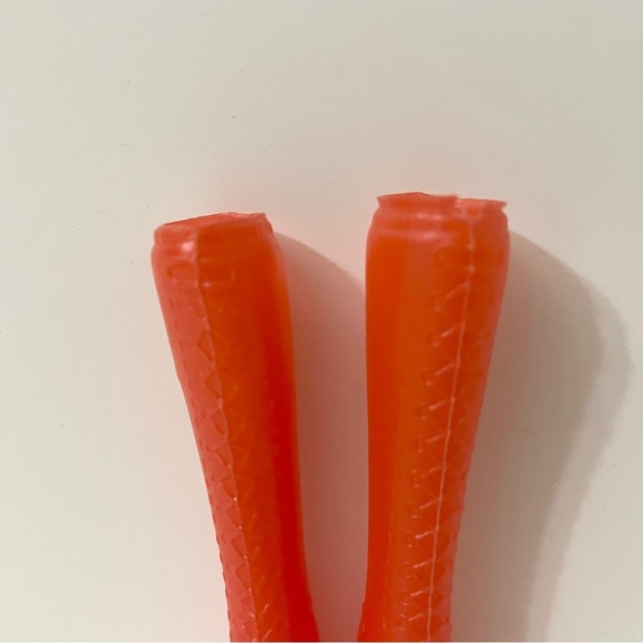 Vintage Barbie Mod Era Gogo Faux Lace Up Red boots 1 Pair Hong Kong - Picture 3 of 15